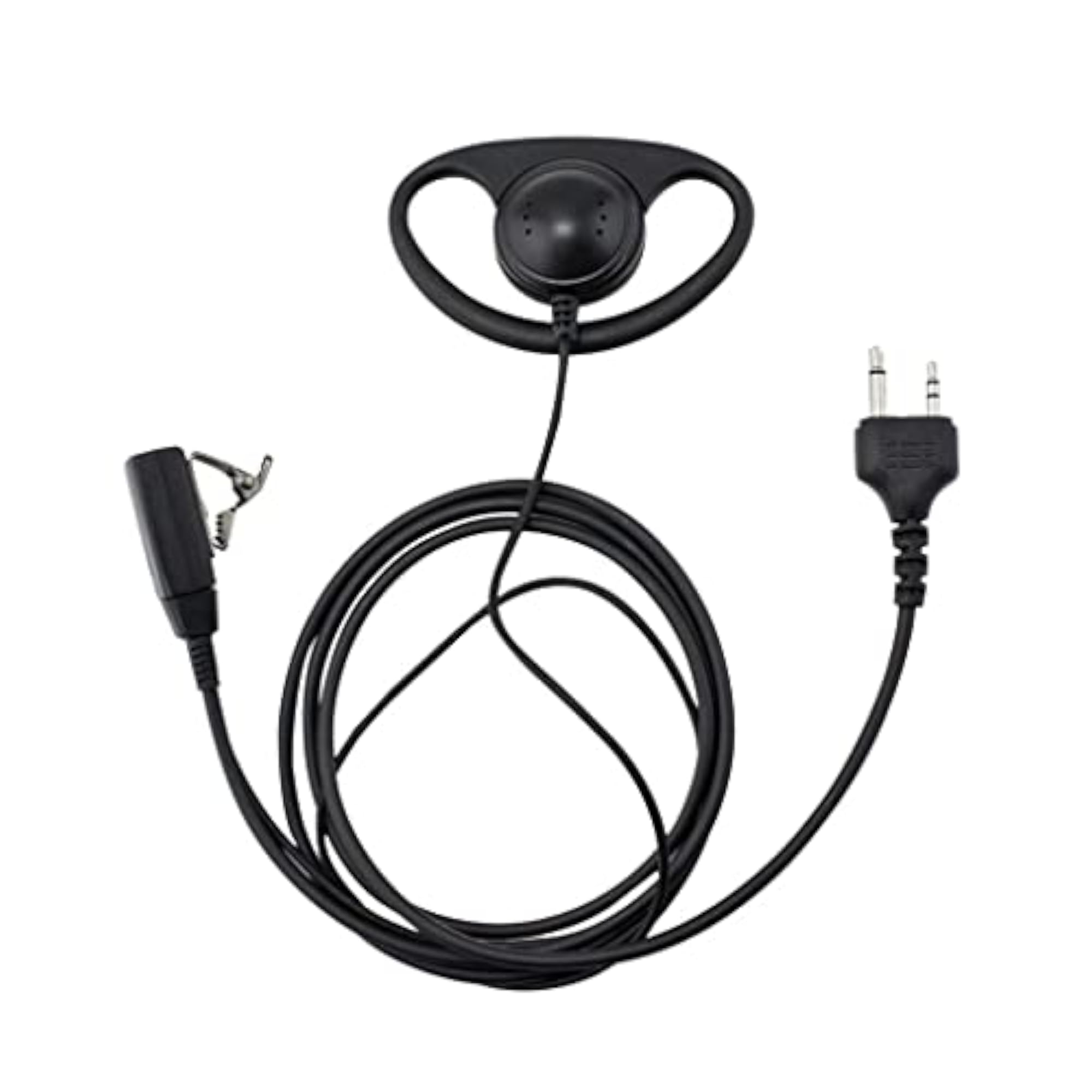 D Shape Earpiece Headset PTT Mic for Midland Alan Radio